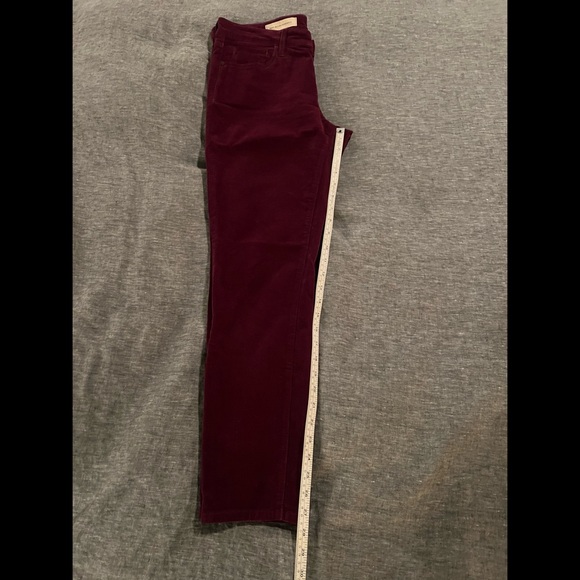 ANTHROPOLOGIE PILCRO FIT STET BURGUNDY CORDUROY ANKLE ZIP PANTS - Size 29 - Picture 16 of 16